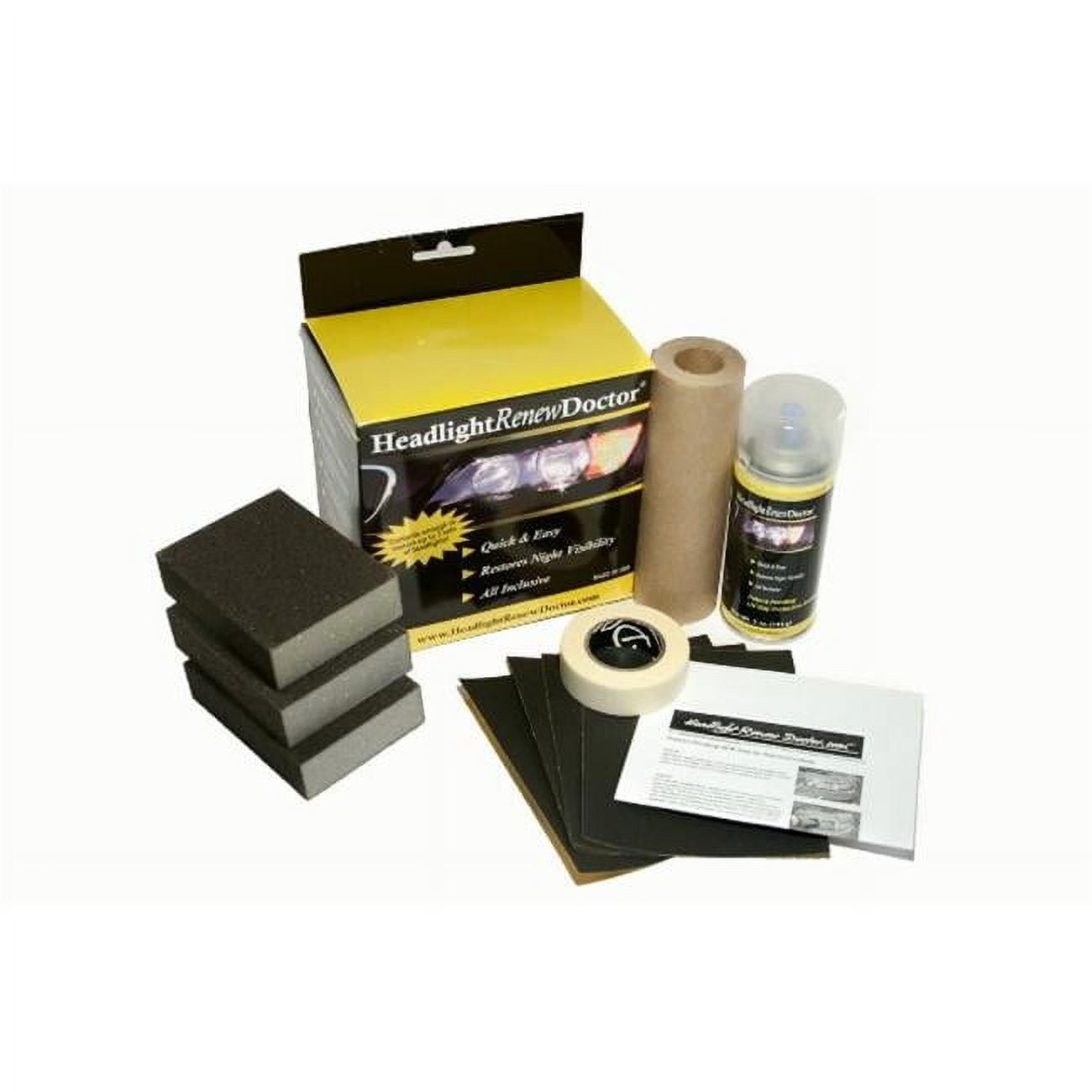 Headlight Renew Doctor  Restoration DIY 3 Application Kit
