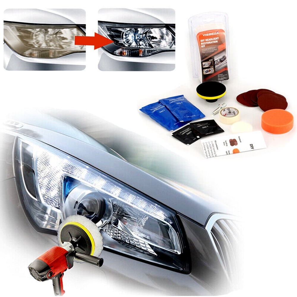 Headlight Restoration Kit Polishing Headlamp Brightener DIY Car Light Lenses Deep Clean Car Headlight Repair Paste Sets