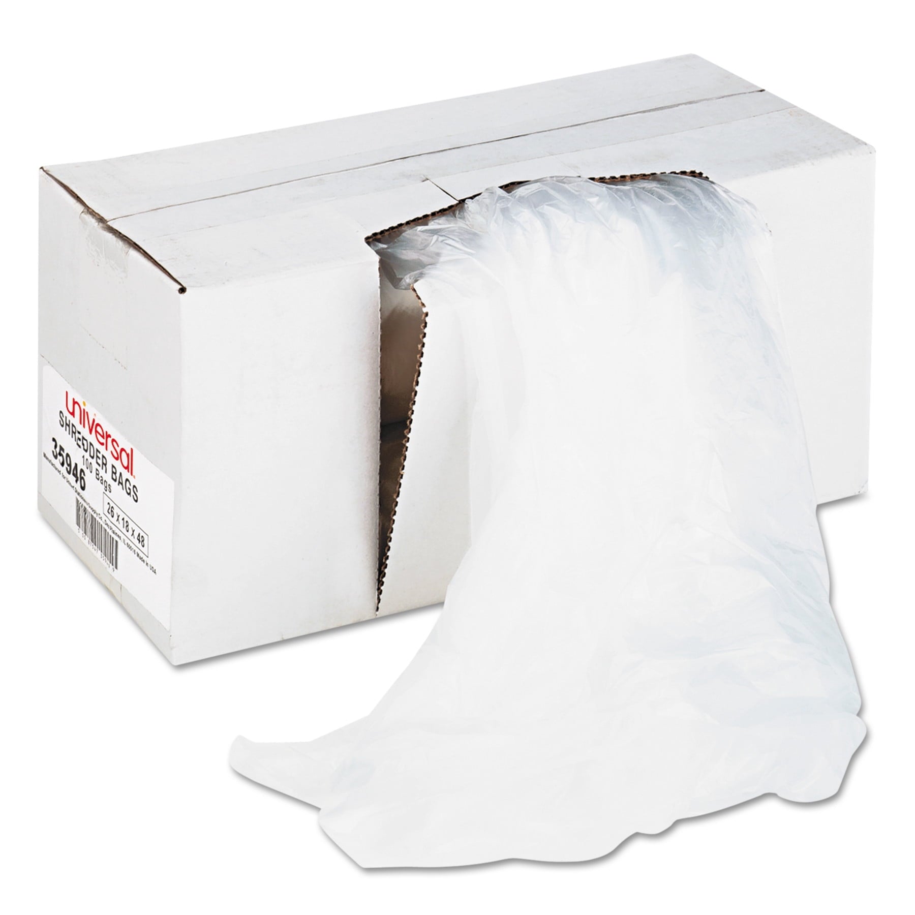 High-Density Shredder Bags, 40-45 Gal Capacity, 100/box | Bundle of 5