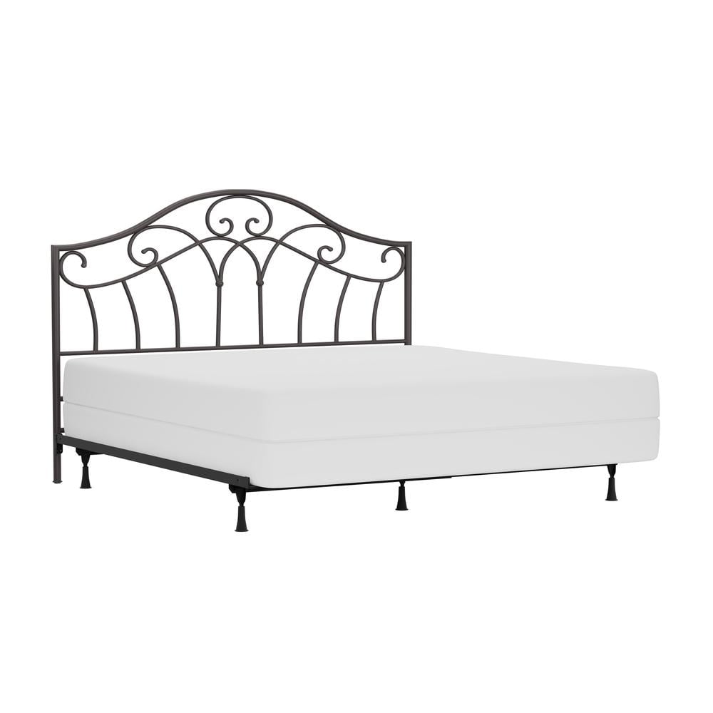 Hillsdale Furniture Josephine King Arched Metal Headboard with Frame, Metallic Brown