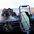 Hoey 3 in 1 Wireless Car Charger, 15W Smart Sensor Auto Clamping Air Vent Dashboard Windshield Car Phone Holder Mount, Compatible for iPhone, Samsung, Google, LG, etc