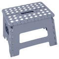 Home Folding Step Stool For Kids Adults 9" Heavy Duty Plastic Stool W/ Handle by Lexi Home