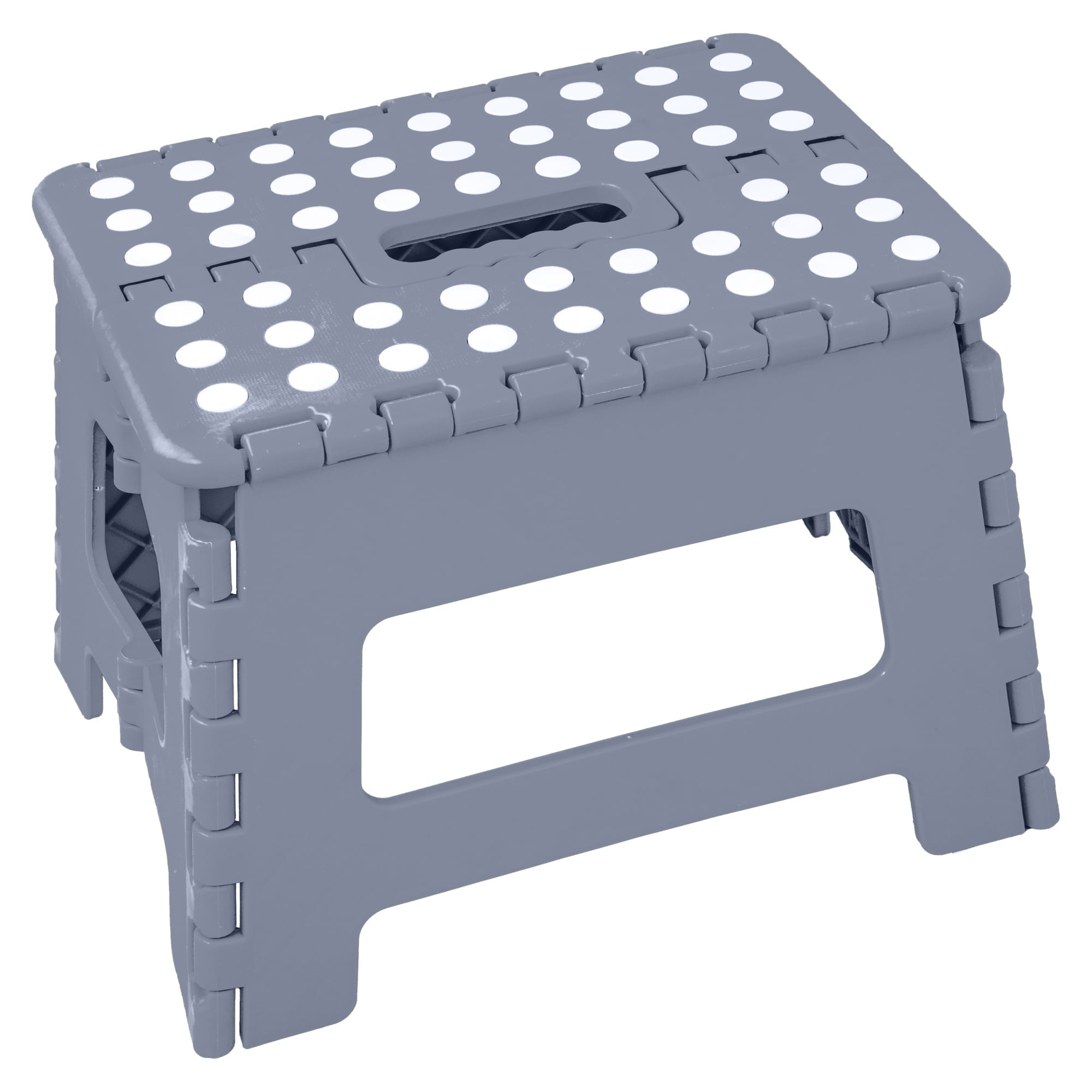 Home Folding Step Stool For Kids Adults 9" Heavy Duty Plastic Stool W/ Handle by Lexi Home