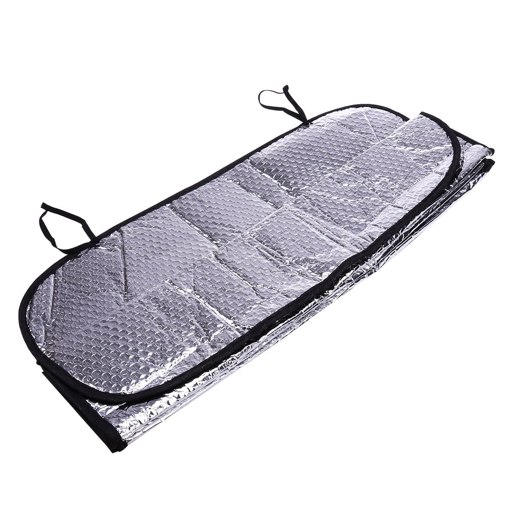 Homemaxs Car Auto Foldable Windshield Visor Sun Shade Heat Reflective Sun Shield (Silver)