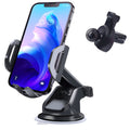 Huryfox Car Phone Holder Universal Mobile Mount for Vehicle, Smartphone Stand on Dashboard, Windshield, Vent, Automobile Cradle Compatible with iPhone, Android Phone