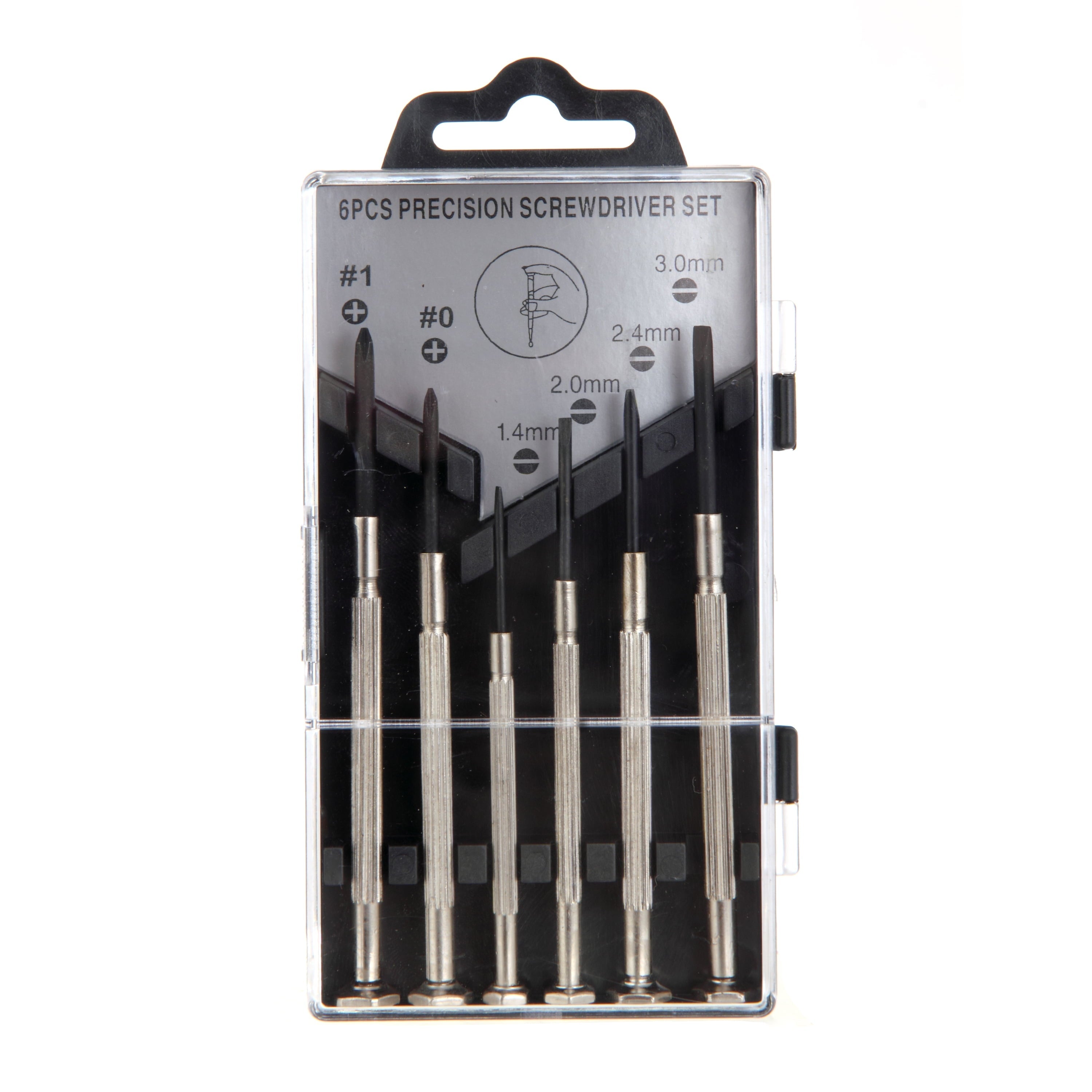 Hyper Tough 6 Piece Precision Philips and Slotted Screwdriver Set TS80037R