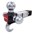 Hyper Tough Automotive Tri-Ball Mount with Hook, for Class V, 1-7/8", 2" & 2-5/16" Hitch Ball, Black
