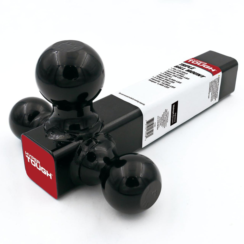 Hyper Tough Automotive Vehicle Hitch Triple Ball Mount, Class III and IV Towing, Black