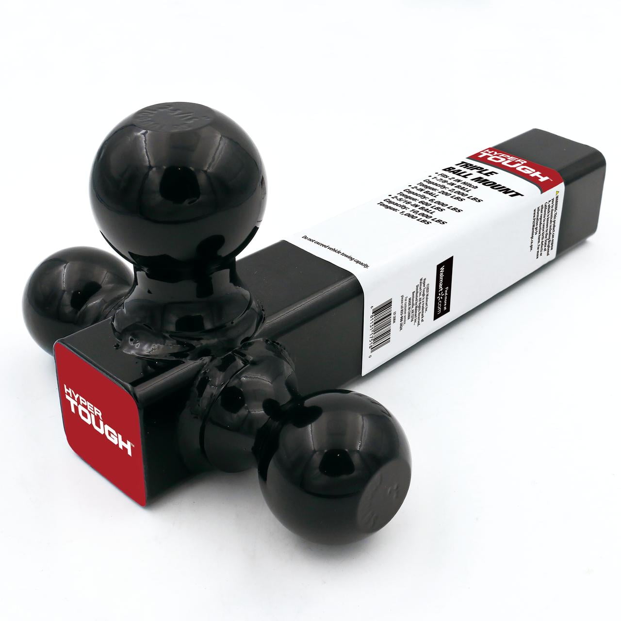 Hyper Tough Automotive Vehicle Hitch Triple Ball Mount, Class III and IV Towing, Black