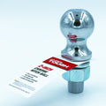 HyperTough 2 inch Chrome Hitch Ball, 6000 lbs GTW