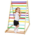 Infans Foldable Wooden Climbing Triangle Indoor Home Climber w/Ladder for Baby Toddler