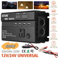 Inverter, DFITO 600W Car Power Inverter Dc 12V/24V to 110V Ac Converter, with 2 Dual Ac Outlet and 4 USB Car Charger for Camping/ Road Trips/ Outdoor Work