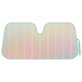 Iridescent Matte White Front Windshield Sunshade-Accordion Folding Shade-Blocks UV Rays- 58 x 27"in