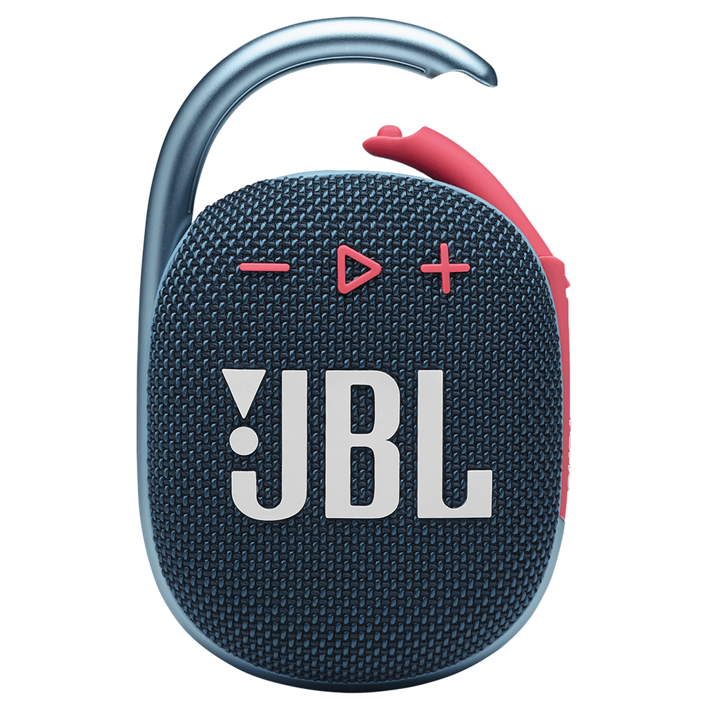 JBL Clip 4 Portable Wireless Bluetooth Waterproof Carabiner Speaker with JBL Pro Sound - Blue Coral Pink