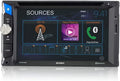 JENSEN CDR462 6.2 inch Double DIN Car Stereo Radio | LED Multimedia Touch Screen | CD & DVD Player | Push to Talk Assistant | Bluetooth | Steering Wheel Control | USB & microSD Ports