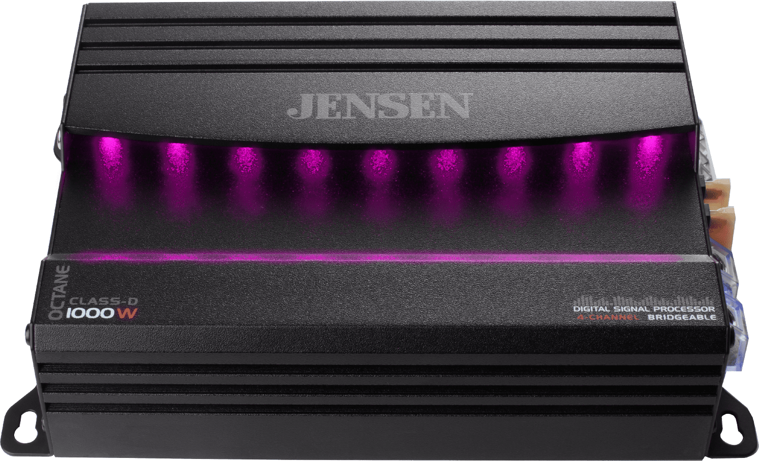 JENSEN XDA94RB Class D 4 Channel Bridgeable Amplifier with 80 Watts x 4 RMS and 1000 Watts