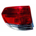 KAI New CAPA Certified Standard Replacement Driver Side Outer Tail Light Lens And Housing, Fits 2008-2010 Honda Odyssey