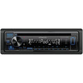 KENWOOD KDC-BT282U CD Car Stereo - Single Din, Bluetooth Audio, USB MP3, FLAC, Aux in, AM FM Radio, Detachable face with White 13-Digit LCD Display and Blue Button Illumination