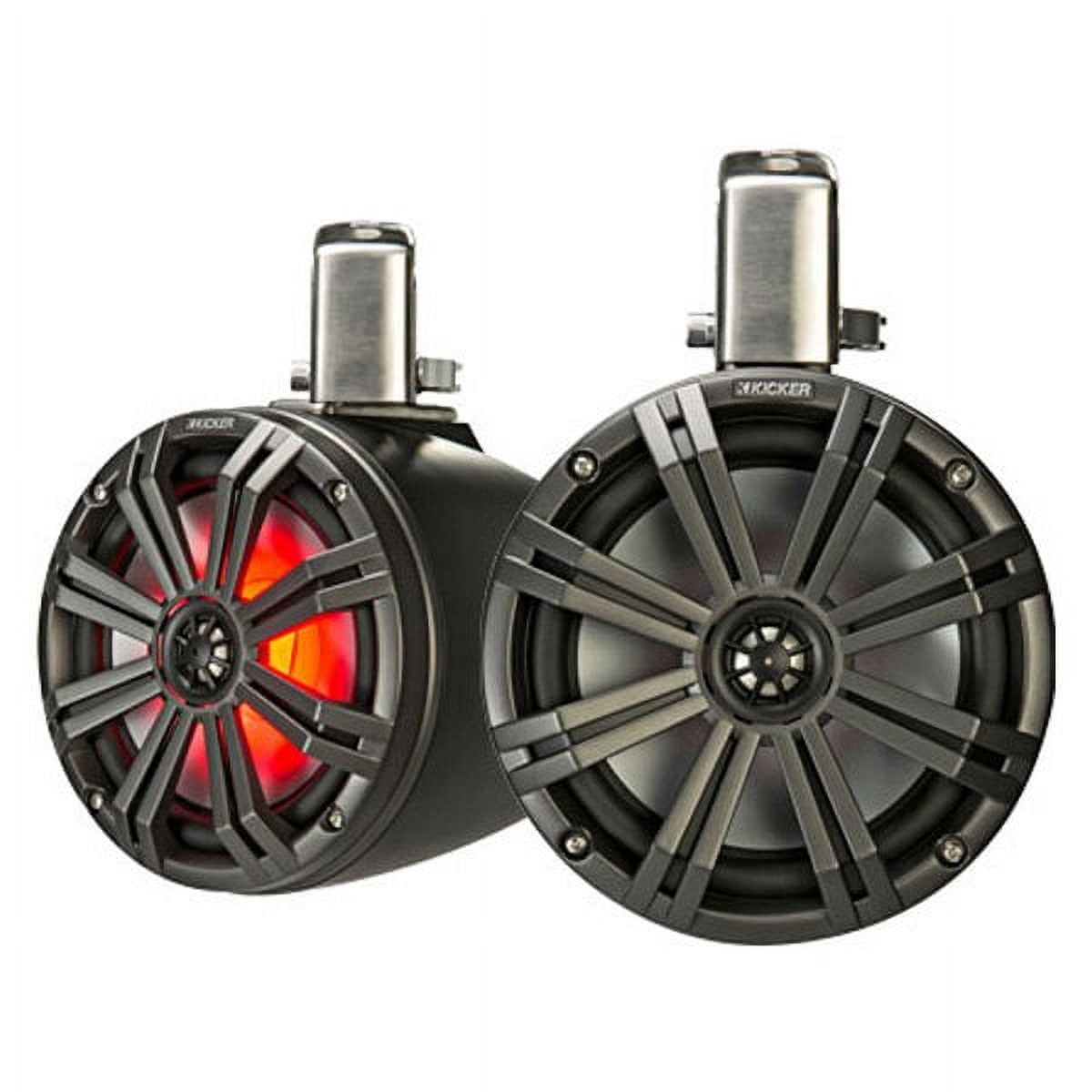 KICKER 45KMTC8 - KMTC Series 300W 4-Ohm 8" Charcoal Wake Tower Speakers, Pair