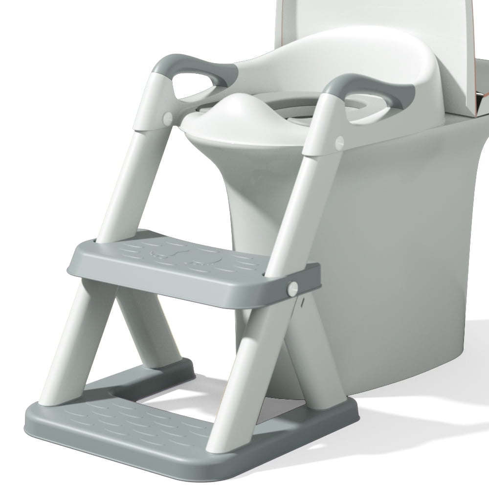 KORIMEFA Baby Potty Training Seat with Step Stool Ladder, Upgrade Toddler Potty Toilet Seat with Anti-Slip Pads Ladder for Kids Boys Girls