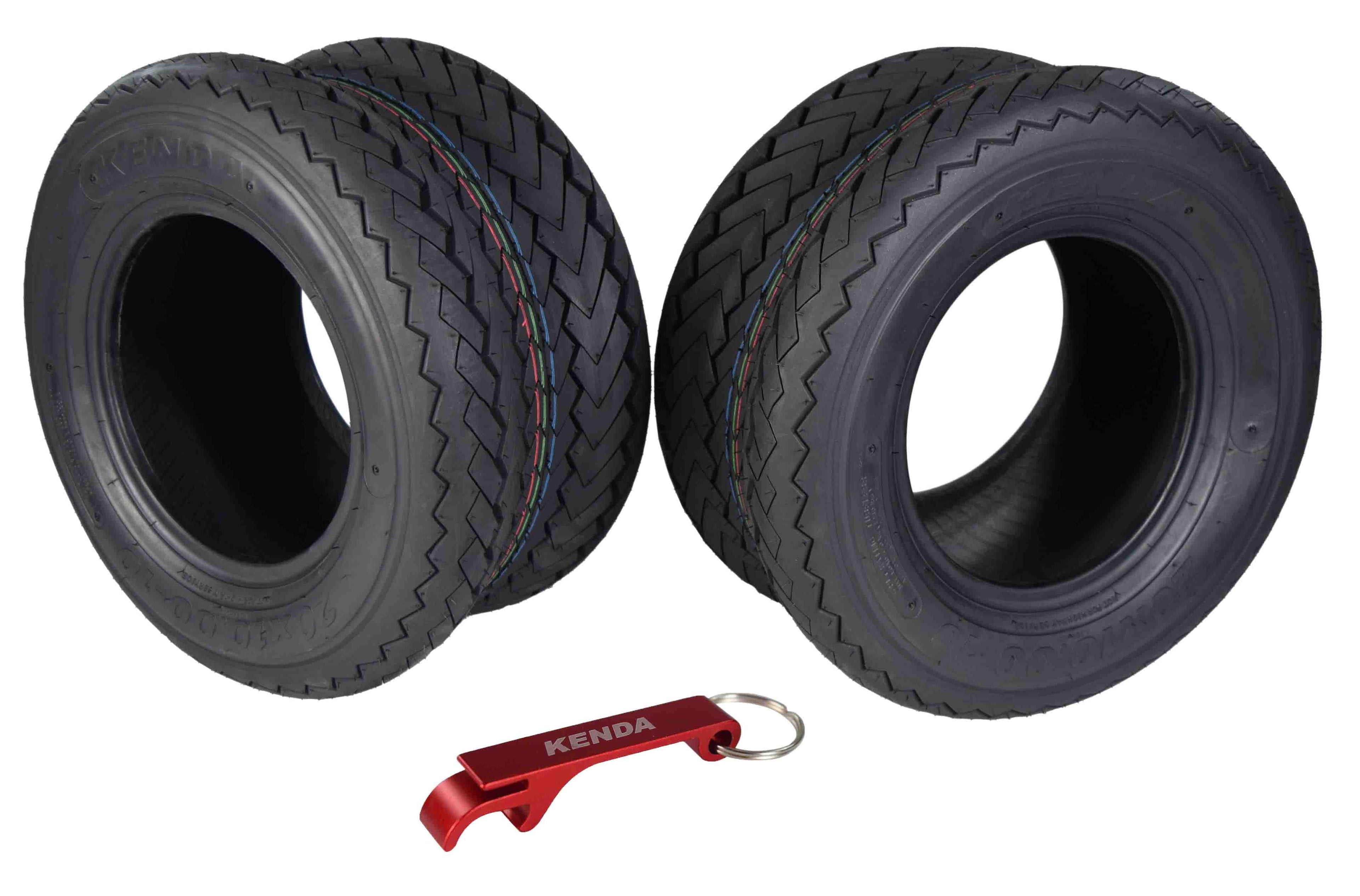 Kenda 235Q2076 20x10-10 Hole-N-1 6 Ply Tubeless Golf Cart Turf Tires 2 Pack