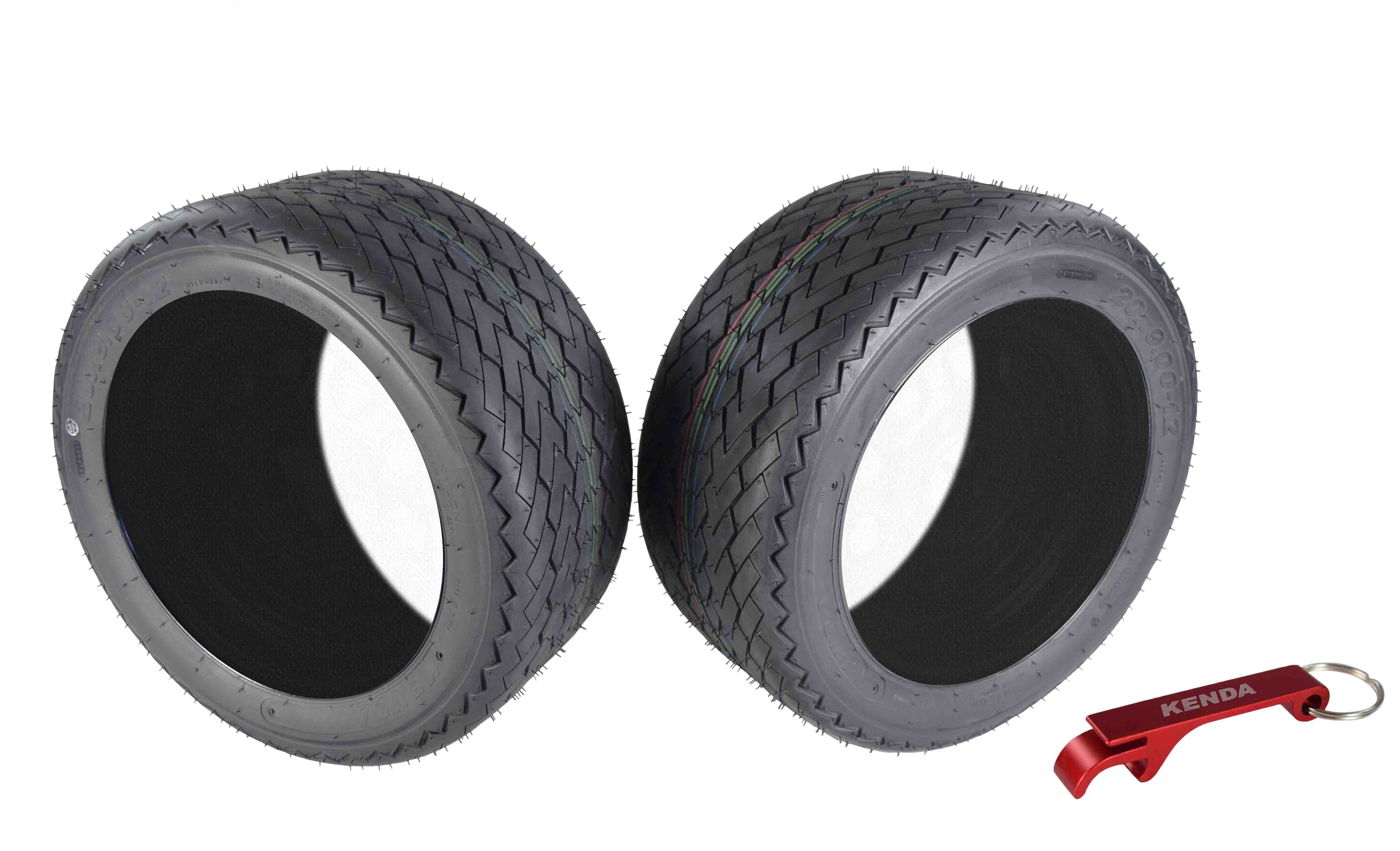 Kenda 235S2066 20x9-12 Hole-N-1 6 Ply Tubeless Golf Cart Turf Tires 2 Pack