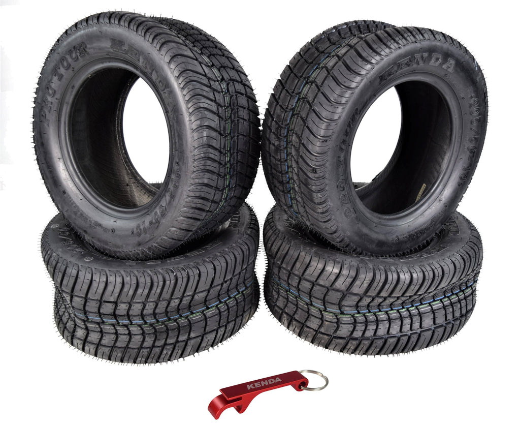 Kenda 277010N4 205/50-10 Pro Tour 4 Ply Tubeless Golf Cart Tires 4 Pack