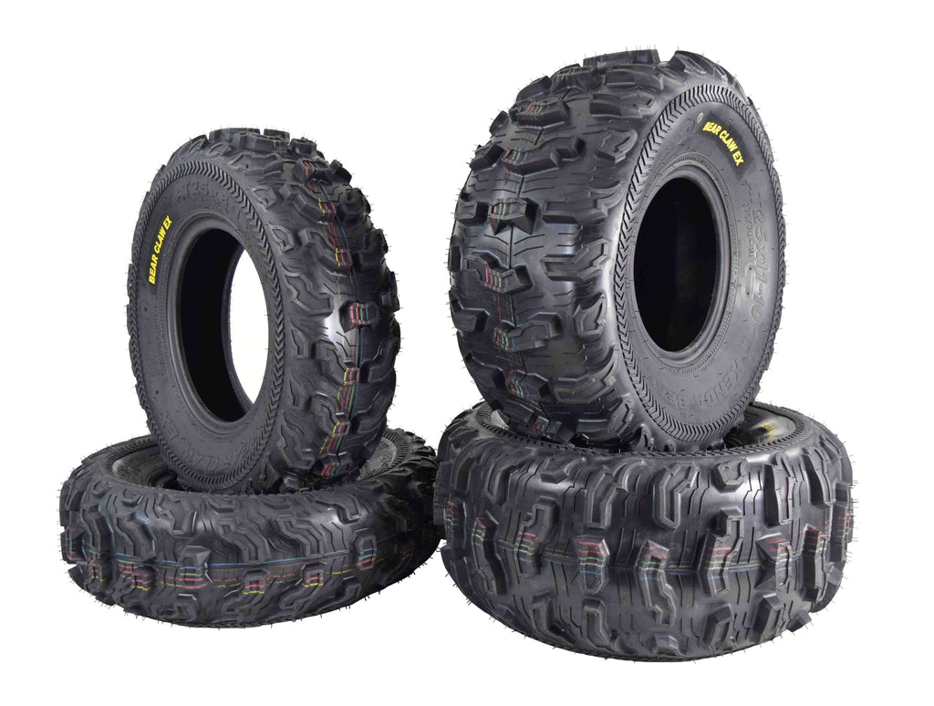 Kenda Bear Claw EX 25x8-12 F 25x10-12 R ATV 6 PLY Tires Bearclaw - 4 Pack Set