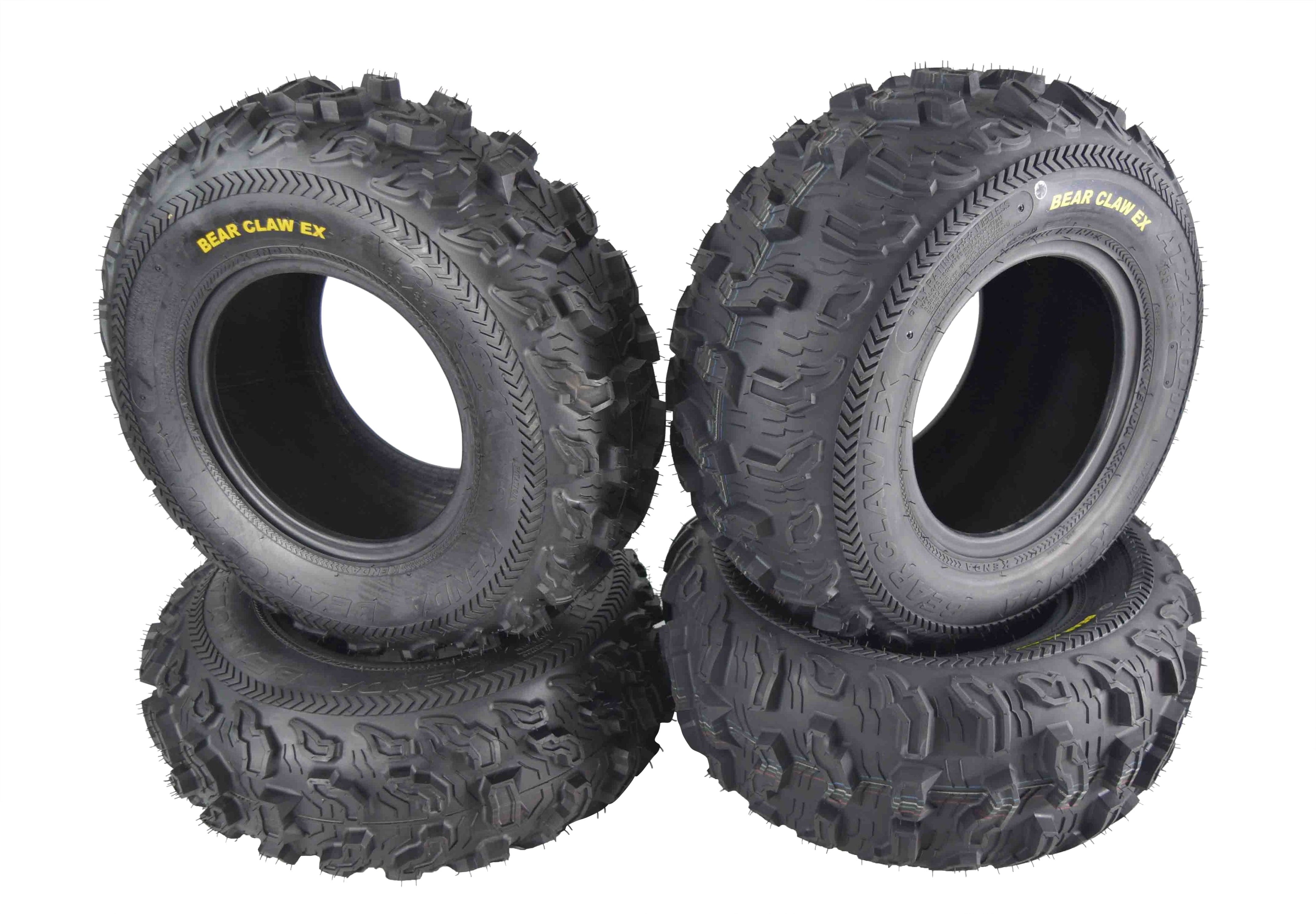 Kenda Bear Claw EX K573 24x8-11 Front 24x10-11 Rear 6 PLY ATV/UTV Utility Tires (4 Pack)