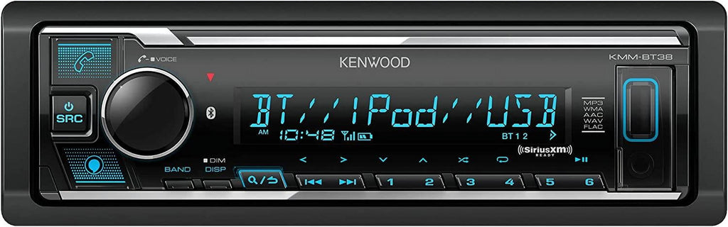 Kenwood KMM-BT38 Single-Din Bluetooth Media Receiver Car Stereo with USB Port