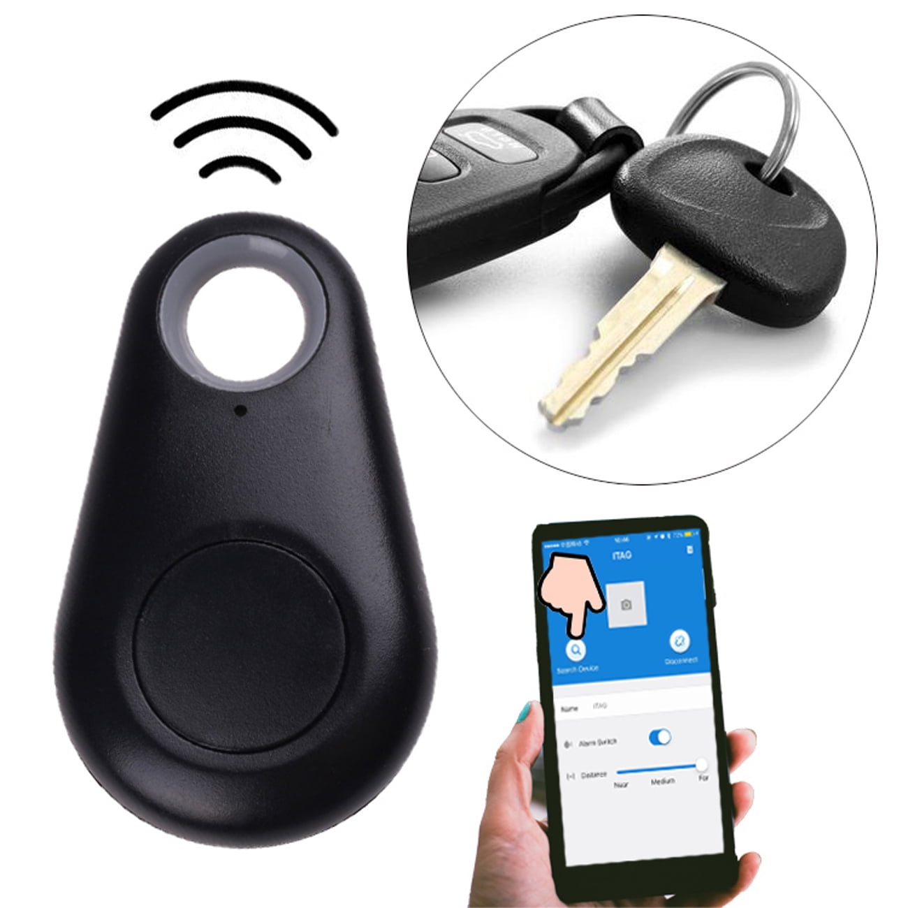 Key Finder Locator Bluetooth Smart Tracker GPS, with App Use (5 Units)
