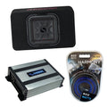 Kicker 46TL7T102 Car Audio L7T Loaded Square 10" Thin Sub Box & HA-A400.1 Amp