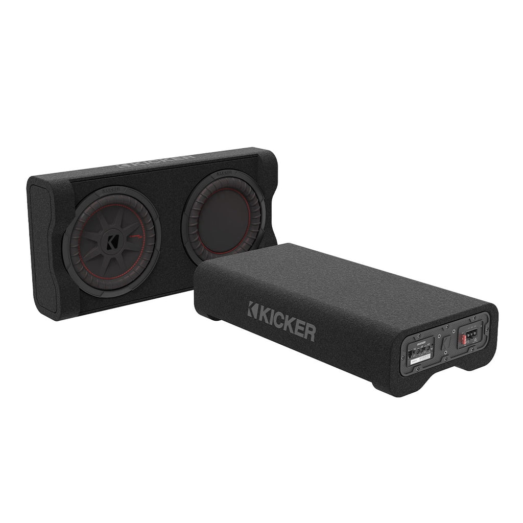 Kicker TRTP 12" 500W Powered Down-Firing Loaded Enclosure with Built-In Amplifier and Remote Bass Control