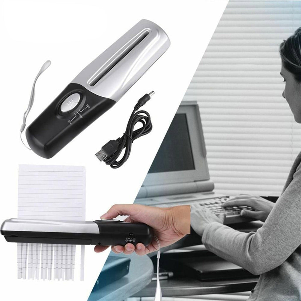 Kiplyki Wholesale Portable Paper Shredders Small Handheld USB Powered Stationery Office Home Cutting Machine Paper Documents Cutting Tool Shredders