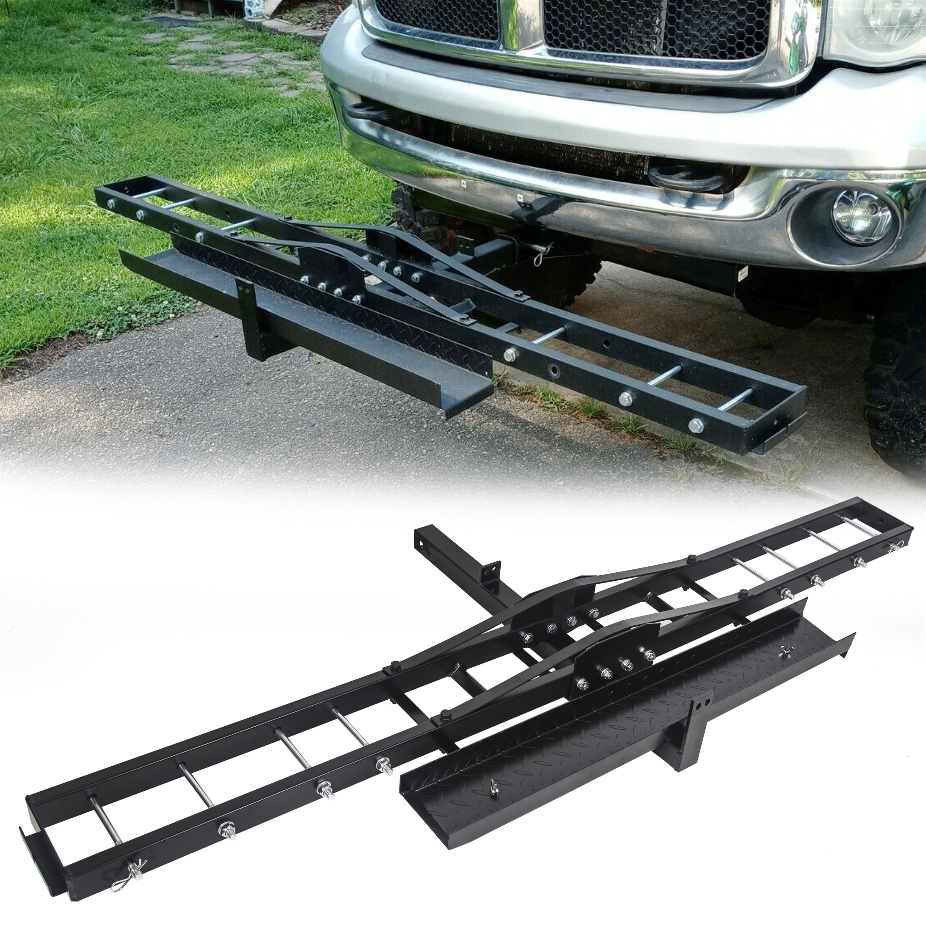 Kojem 500 Lbs Heavy Duty Motorcycle Dirt Bike Scooter Carrier Hitch Rack Hauler Trailer with Loading Ramp
