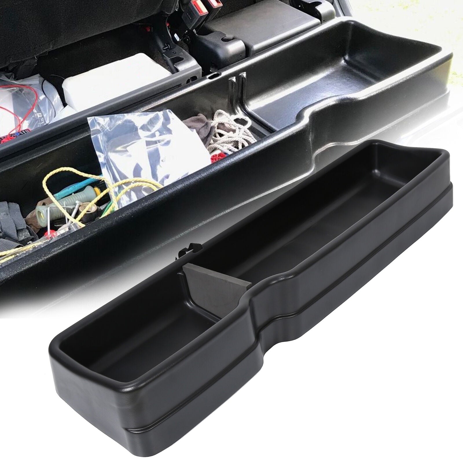 Kojem Underseat Storage Box for 2015-2022 Ford F150 Super Crew Cab 2017-2021 F250 F350 F450 Storage Box Under Seat Cargo Organizer Bins Pickup Trucks
