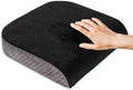 Kolbs Large Seat Cushion | Stylish Plush Velvet Cover | Large Memory Foam Seat Cushion for Office Chair, Car or Wheelchair | Office Chair Cushion Back Pain Coccyx Pain Relief | Carry Handle