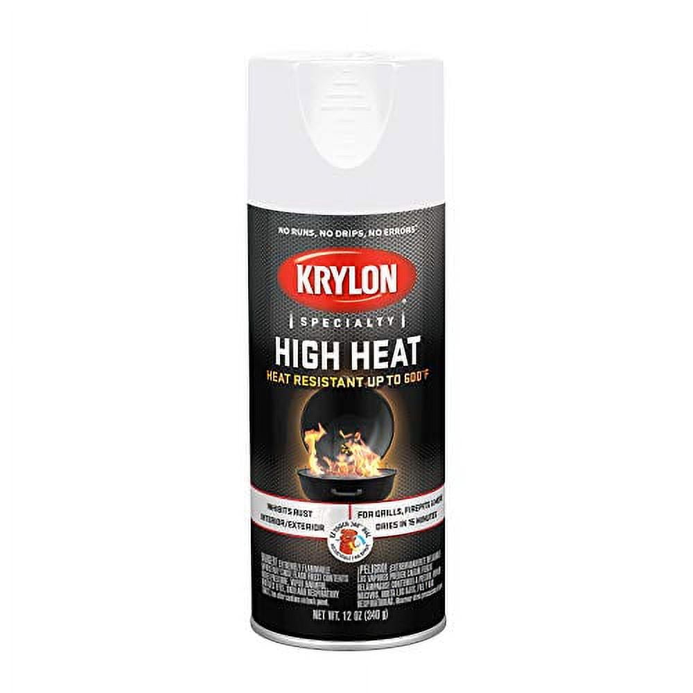 Krylon K01505000 High Heat Spray Paint, 12 oz., White