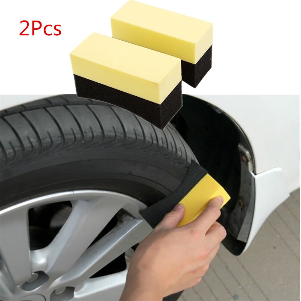 LBS Brush Special Hub Auto Applicator for Tire Wheels Sponge 2Pcs Tools Cleaning Car Tools