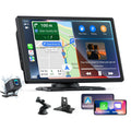 Lamtto 9" inch Touchscreen Wireless Car Stereo, Portable Apple Carplay Car Radio Receiver GPS