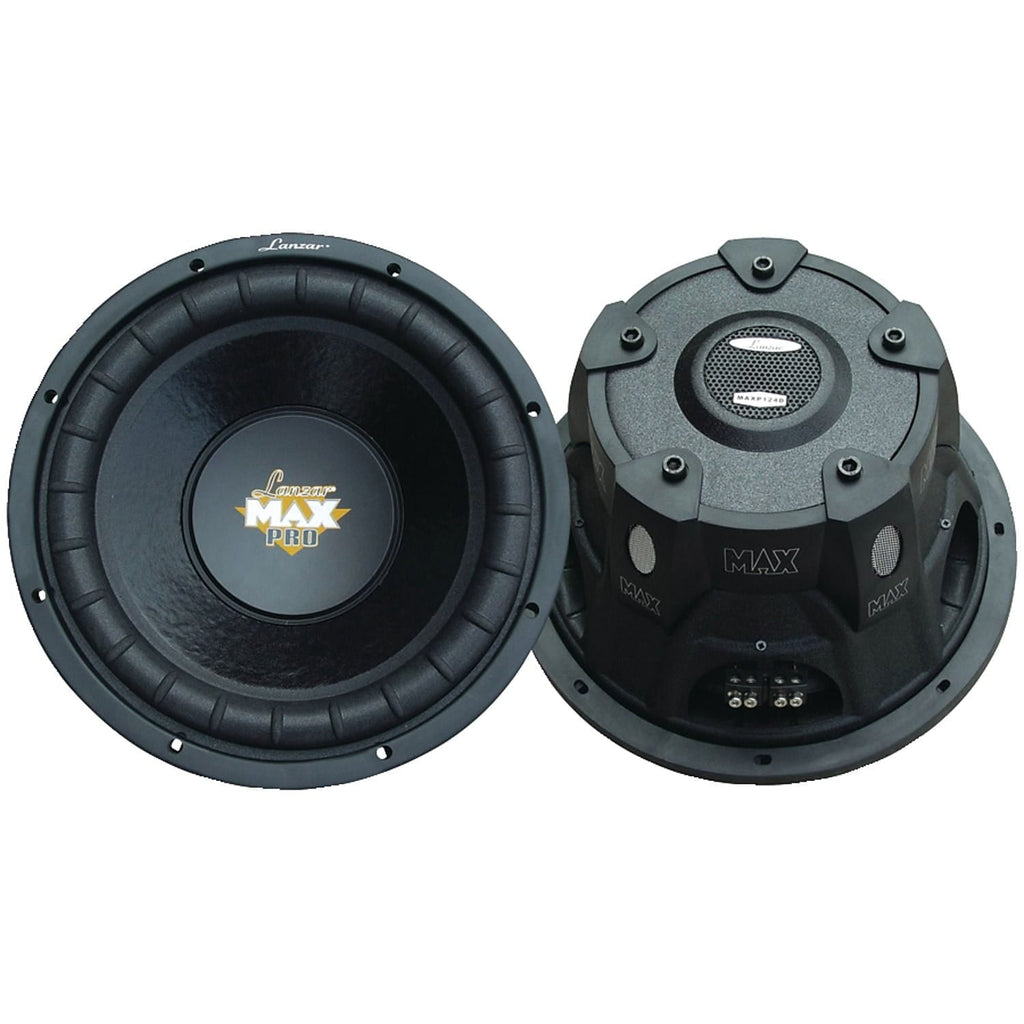 Lanzar MAXP124D 12" 1600W Car Subwoofer Sub and Single Vented Sub Box Enclosure