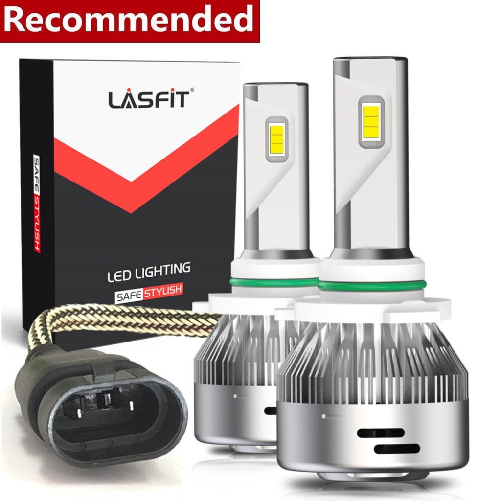 Lasfit 9012 HIR2 LED Headlight Bulb Kits-60W 6000LM 6000K-Hi/Lo Beam Amplified Flux Beam(2 Bulbs)
