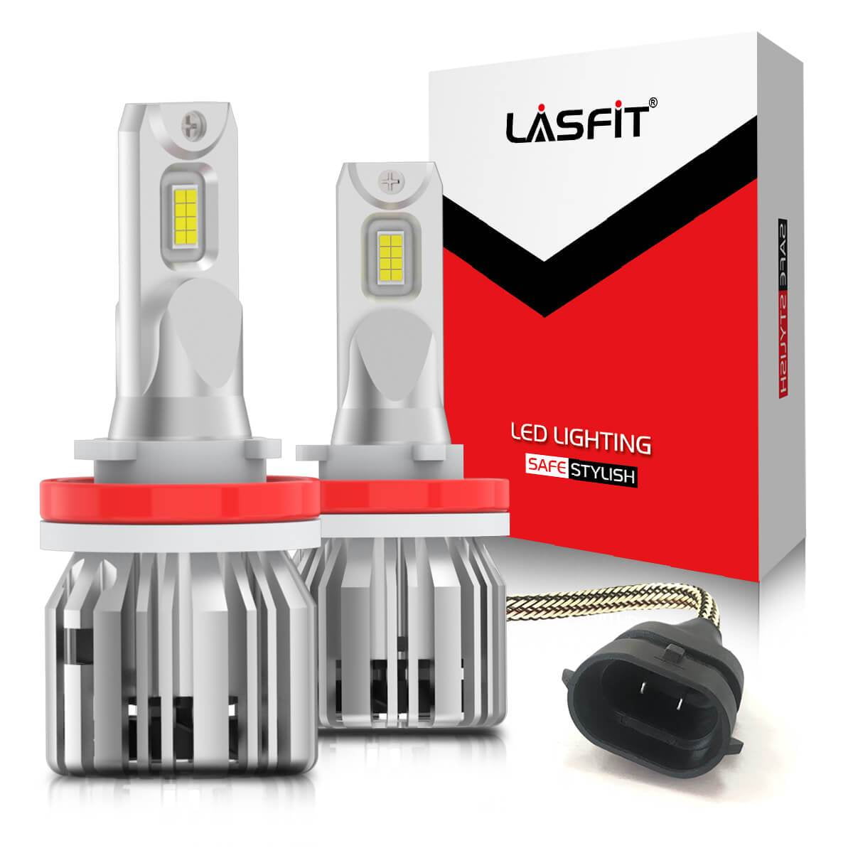 Lasfit H8 H9 H11 LED Headlight Bulbs,High/Low Beam/Fog Light H11 LED Bulbs 50W 5000LM 6000K | 2 Bulbs