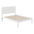 Leo & Lacey Farmhouse Solid Wood Full Panel Platform Bed in White