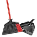 Libman Indoor-Outdoor Angle Broom with Dust Pan, Powder Coated Steel Handle, 905