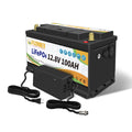 LifePo4 Battery 12v 100Ah 10000+ Deep Cycles with Perfect BMS Lithium Iron Phosphate Battery for Golf Carts  Trolling Motor RV Solar Panels Boats Off Grid Applications support Series and Parallel