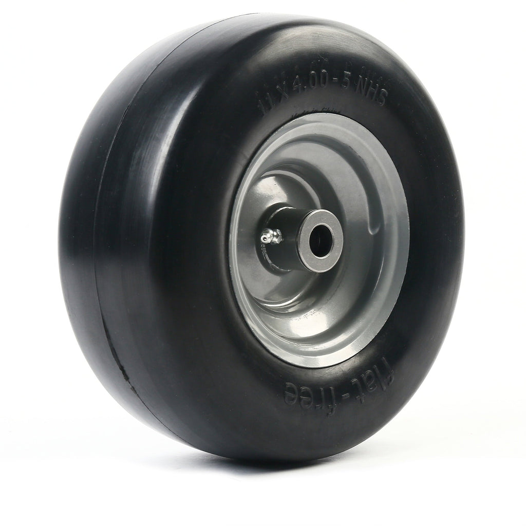 LotFancy 11x4.00-5 in Lawn Mower Tire on Wheel, Flat Free for Zero Turn Mowers
