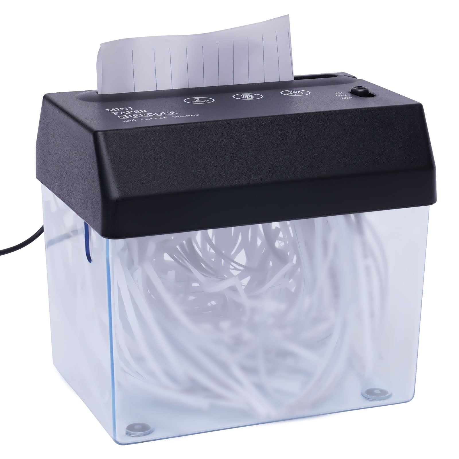 Loyalheartdy Desktop Paper Strip-Cut Small Mini USB Shredder for Home Office