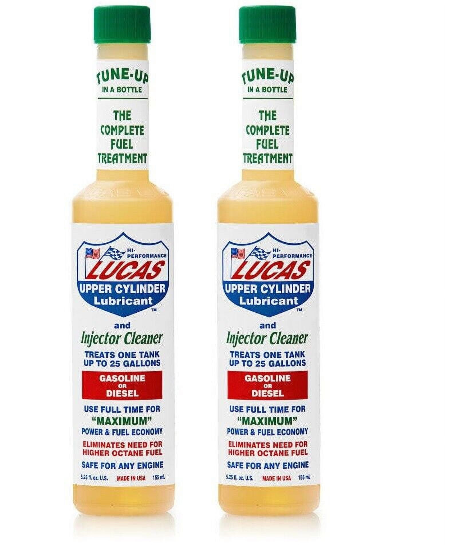 Lucas Oil 10020 Upper Cylinder Lubricant Fuel Injector Cleaner 5.25 oz - 2 PACK