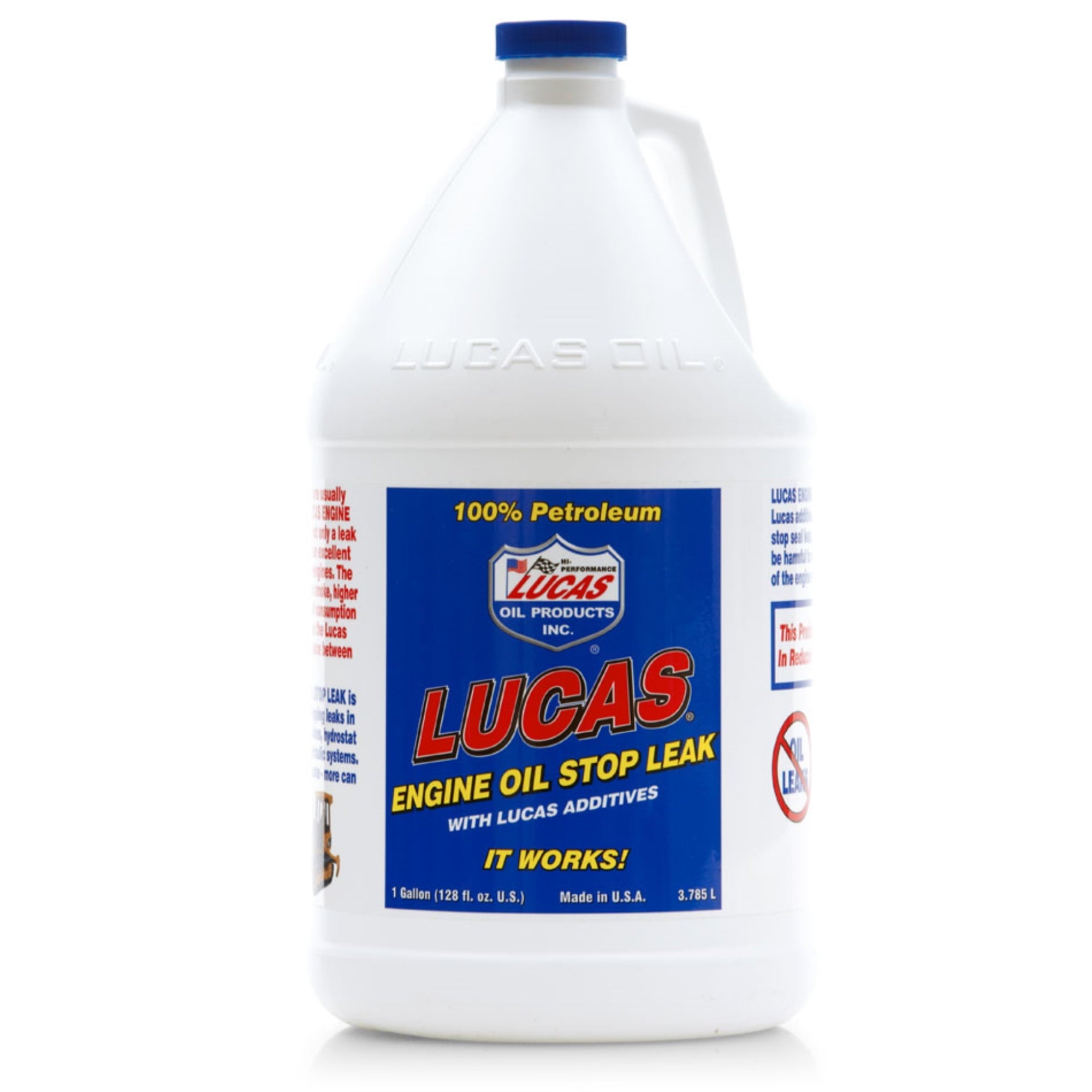 Lucas Oil 10279 Engine Oil Additives, Engine Oil Stop Leak, Gallon Size Bottle